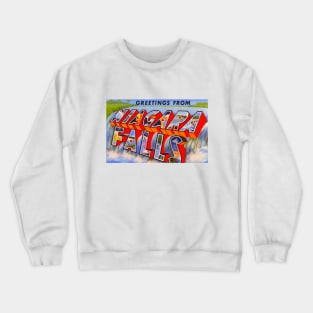 Greetings from Niagara Falls - Vintage Large Letter Postcard Crewneck Sweatshirt